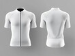 © ai tekno koncept - white Cycling jersey template mockup with front and back view.