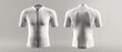© ai tekno koncept - white Cycling jersey template mockup with front and back view.