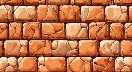 8-bit pixel art, brown bricks texture background