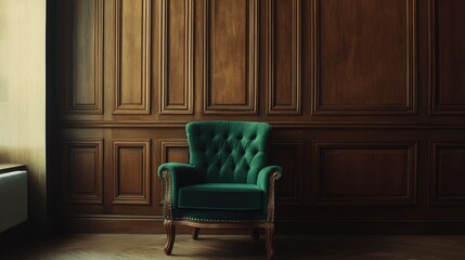 Canvas Print - Green Chair by Window