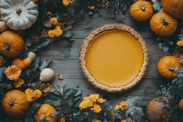 Sticker - Pumpkin Pie with Pumpkins