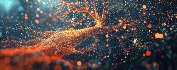 Wall Mural - Digital Tree: An Abstract Representation of Innovation