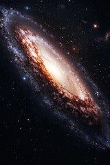 Wall Mural - distant galaxy cosmic light show, abstract space view
