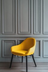 Sticker - Yellow chair and gray wall