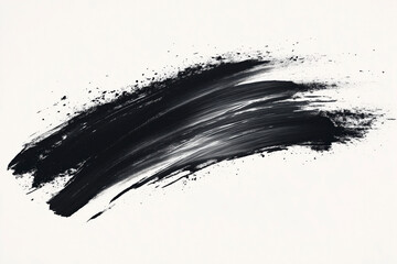 Wall Mural - Simple large brushstroke Chinese ink illustration on a white background