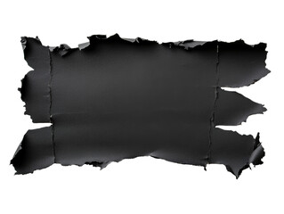 Wall Mural - torn black paper revealing an empty space for text