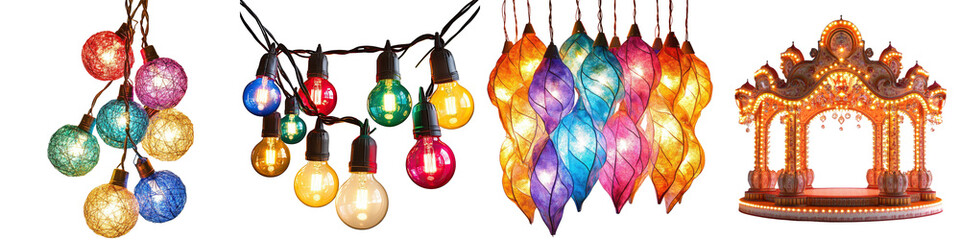 Wall Mural - festival lights – decorative lights used to illuminate parade floats and enhance the festive atmosph
