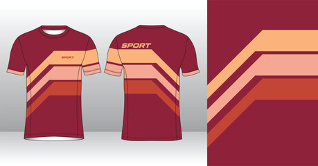 modern look running and sport jersey design mockup, editable vector illustration for custom sublimation