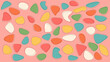 © Vitor - Formas organicas com contorno - fundo abstrato para design com cores femininas e alegres