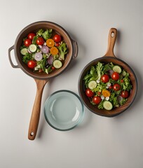 Wall Mural - frying pan with vegetables