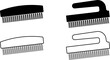 © Sutana - outline silhouette laundry brush icon set