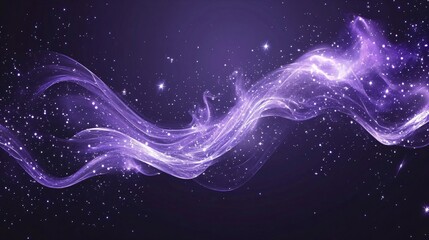 Wall Mural - big space explosion in universe. abstract background with purple and blue milky way. galaxy, neutron