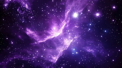 Wall Mural - big space explosion in universe. abstract background with purple and blue milky way. galaxy, neutron