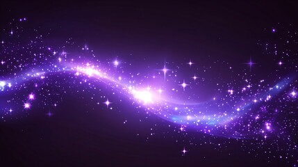 Wall Mural - big space explosion in universe. abstract background with purple and blue milky way. galaxy, neutron