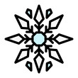 © Ari Supriharyati - snowflake outline color icon. use for modern concept, print, UI, UX kit, web and app development. Vector EPS 10, related to winter, cold season.