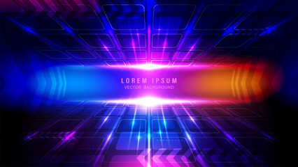 Wall Mural - dynamic abstract background features vibrant spectrum of colors. composition includes glowing light 