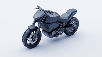 Aufkleber - A geometric, modern motorcycle design rendered in 3D, showcasing innovative aesthetics.