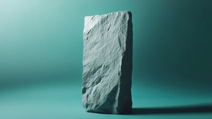 Canvas Print - Stone on Teal Background.