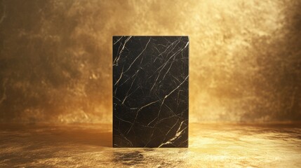 Poster - Black Marble Block.