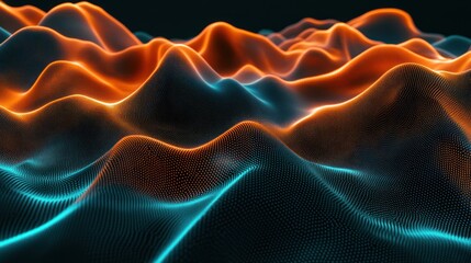 Aufkleber - Abstract representation of waves using vibrant colors and smooth gradients.