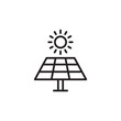 © Bell - Solar energy thin line vector icon