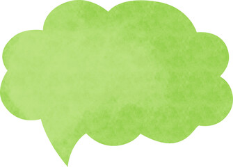 Sticker - Green Watercolor Speech Bubble