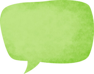 Sticker - Green Watercolor Speech Bubble