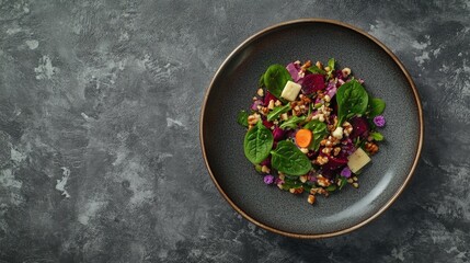 Sticker - Vegetable plate with spinach and carrots