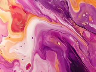 Wall Mural - Purple and Yellow Painting Close Up