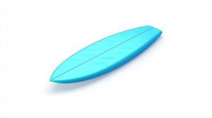 Wall Mural - A simple blue surfboard designed for water sports and recreational activities.