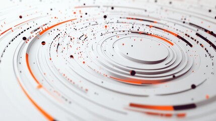 Fototapete - Abstract design featuring swirling lines and dots in a dynamic, modern composition.