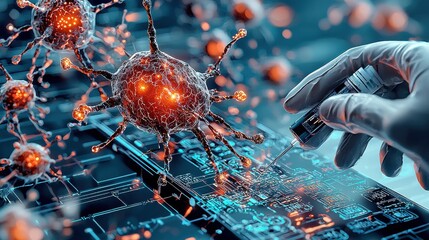 Leinwandbilder - Navigating the complex web of ai neural networks impacted by cyber threats a deep dive into standards and security in technology environments