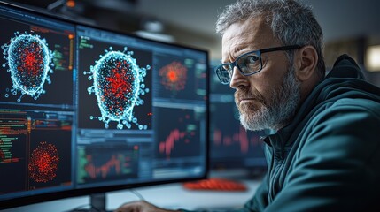 Leinwandbilder - Analyzing ai breach impact across multiple screens in a cybersecurity standard environment insights and challenges