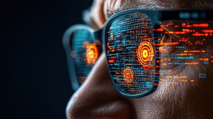 Leinwandbilder - Programmer implements digital ai breach alerts in standard practices to enhance cybersecurity awareness across the tech industry