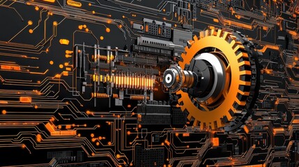 Fototapete - Security expert analyzing ai algorithms under breach standard in cybersecurity framework insights for data protection and risk management