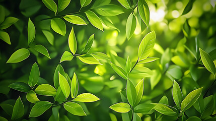 Wall Mural - Green Leaves Background
