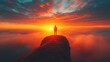 © Soulin7 - A person standing at the edge of a cliff, looking out at a sunrise, symbolizing hope, new beginnings, and overcoming mental health struggles.