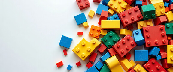 A large pile of colorfuls. Thes are in various shapes and sizes, and they are arranged in a way that creates a sense of depth and dimension. The image conveys a feeling of creativity