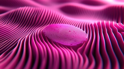 Aufkleber - Abstract pink waves with a circular shape, creating a dynamic, textured visual effect.