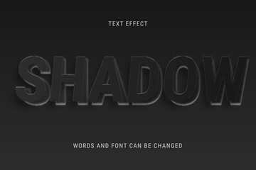 Wall Mural - shadow cutout text effect editable eps cc