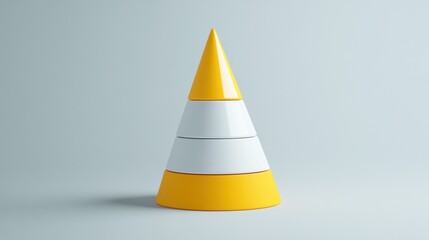 Aufkleber - A colorful, stacked cone toy designed for children's play and learning.