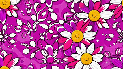 Wall Mural - seamless floral pattern