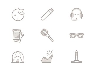 Sticker - Lifestyle and Leisure Icon Set Collection Illustration