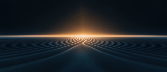 Wall Mural - a dark blue background with a bright yellow sun in the middle