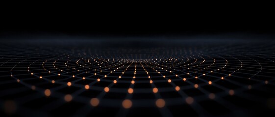 Wall Mural - a black and orange background with a lot of dots