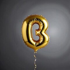 golden balloon letter ''B''