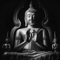 Wall Mural - golden buddha statue