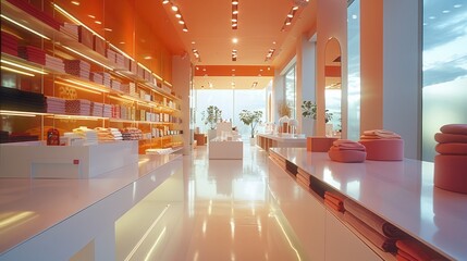 Poster - A fashion retail store, contemporary interior design.