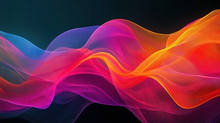 Wall Mural - Vibrant Abstract Waves Representing Market Dynamics and Investment Trends in a Stock Trading Environment for Financial Insights and Data Analysis