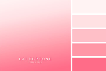 Wall Mural - Soft light pink color gradient background with palette, vector illustration